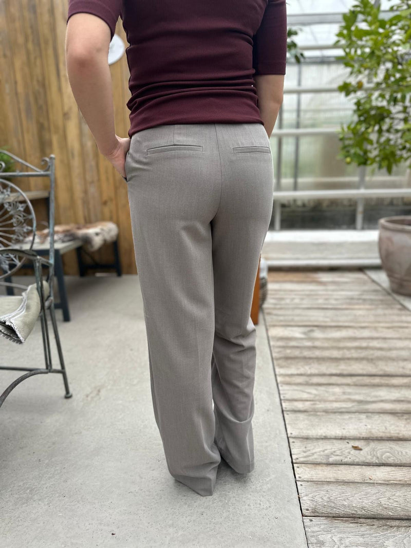 Siffe Straight Pants Lys Melange