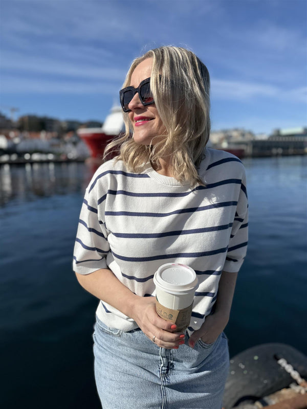 RACHELLE PULOVER Hvit / Blå
