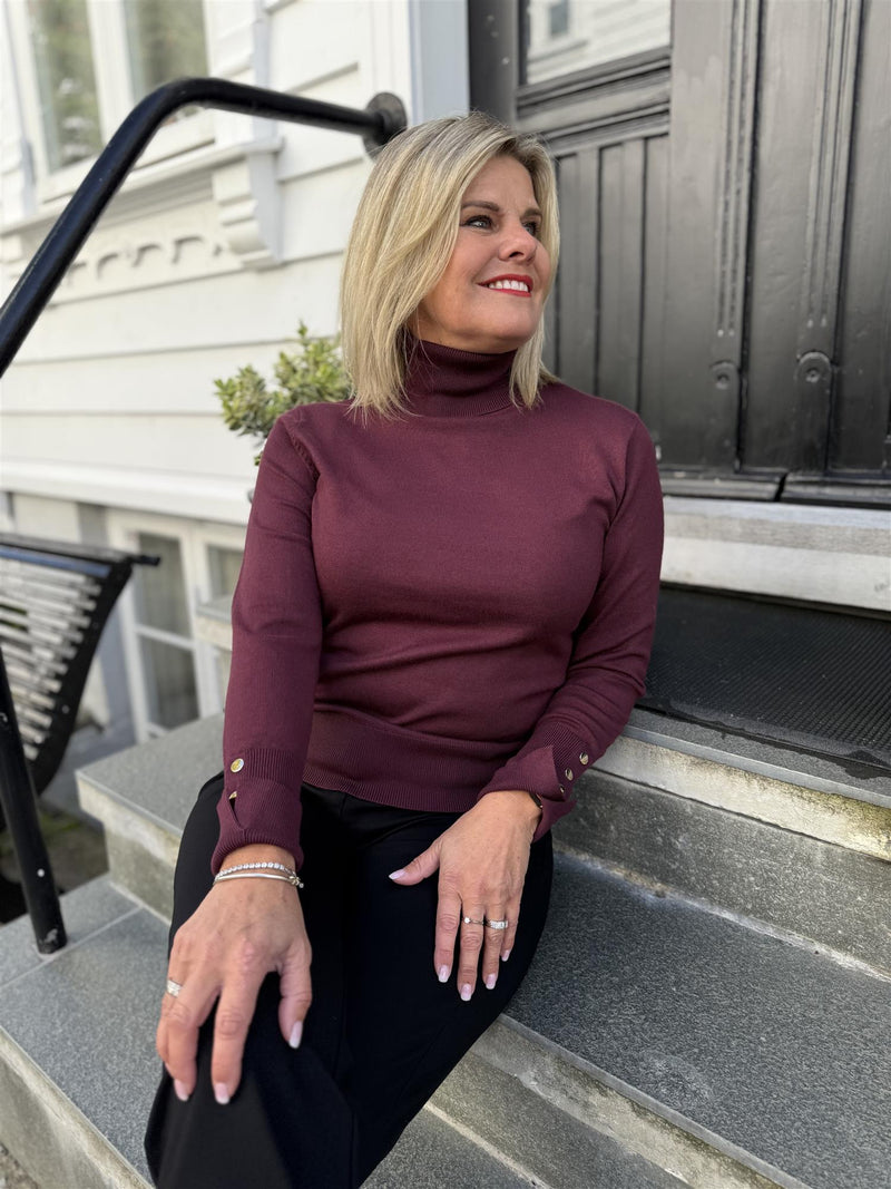 Katie pullover high neck Burgunder