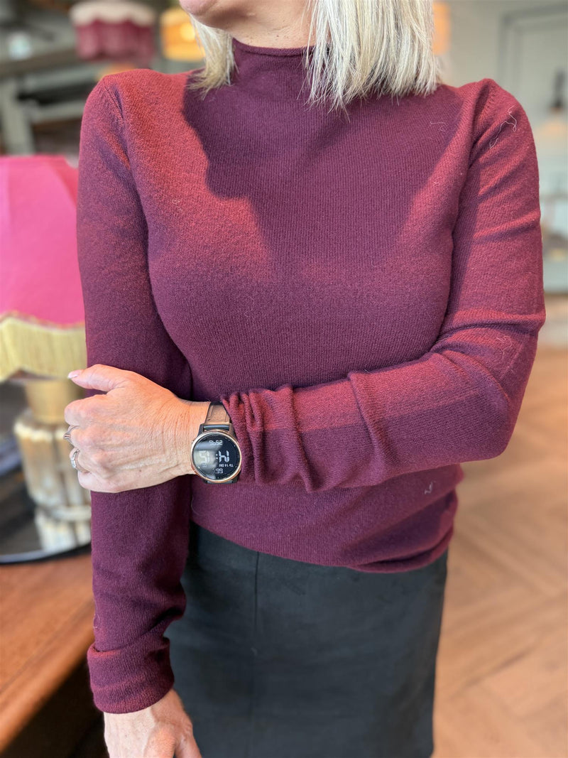 Molina Mockneck Pullover Burgunder