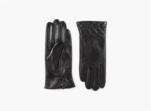 MINA LEATHER GLOVES Sort