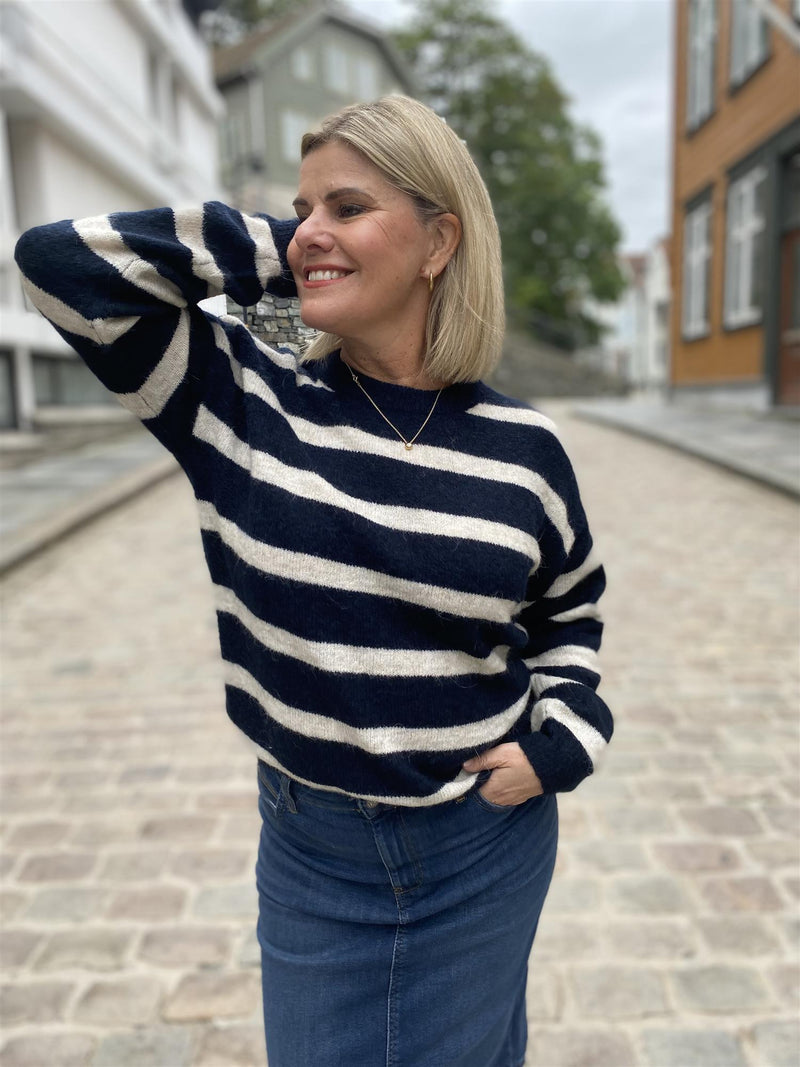 FESTINA STRIPED PULLOVER Marineblå Med Striper