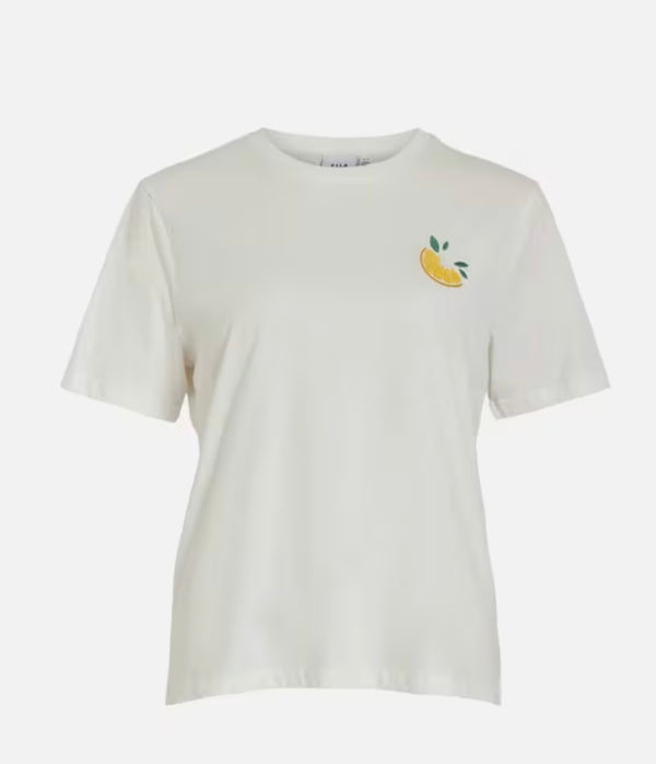 SYBIL ARRI T-SHIRT Hvit