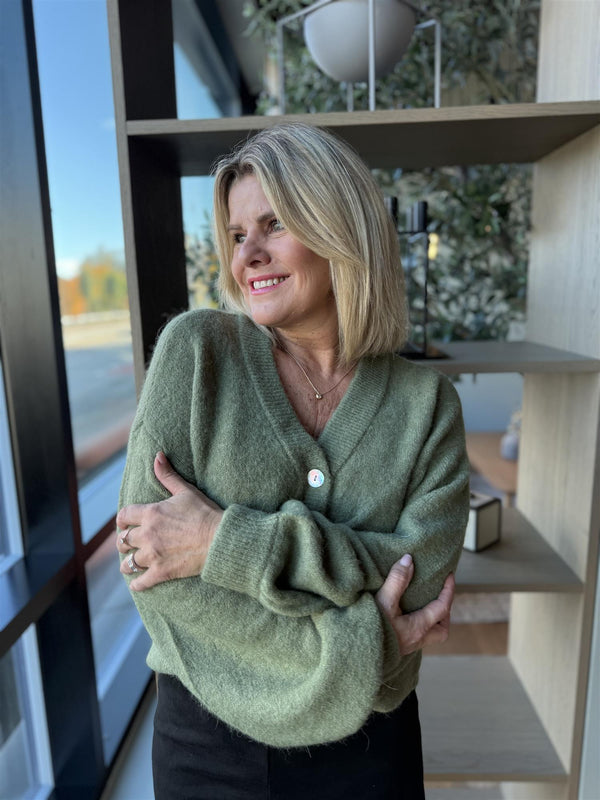 MSCH PETRINELLE HOPE CARDIGAN Olivengrønn