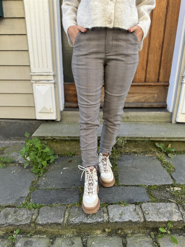 Rex Pant- Check sort/brun/beige Beige Og Sort