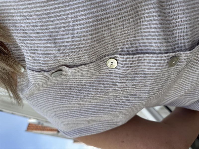 LAVISCO TOP Hvite Med Beige Striper