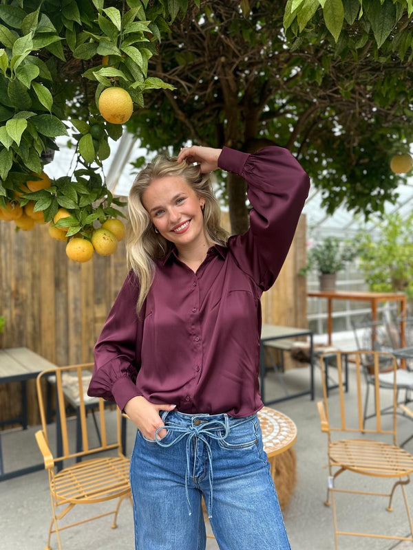 Vienna Ravenna Balloon Shirt Burgunder