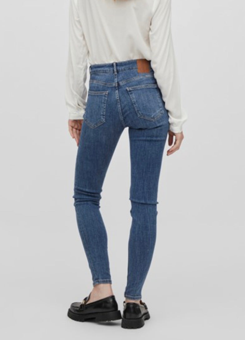 Visarah WU02 RW Skinny Jeans (32) Medium Jeansblå