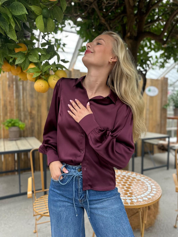 Vienna Ravenna Balloon Shirt Burgunder