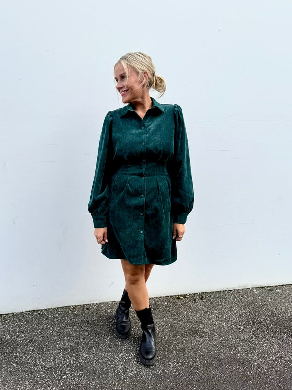 Vicordu Shirt Dress Flaskegrønn