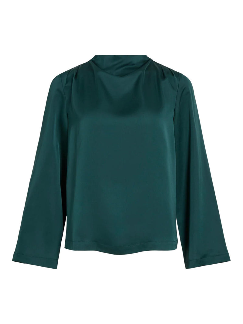 LUTTO HIGH NECK TOP Flaskegrønn