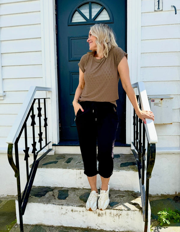 Marina zip capri Sort