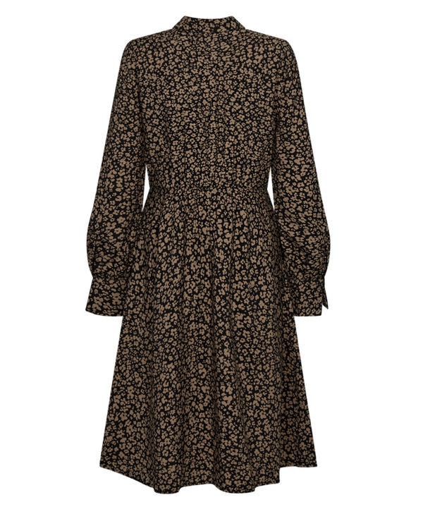 MOLLI DRESS Sort Og Brun