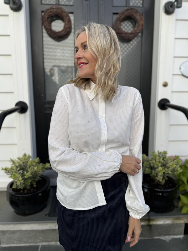 Shine shirt Hvit Med Glitter