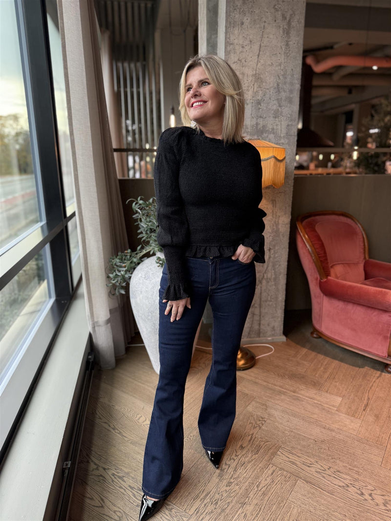 Isabell back pocket Mørk Jeansblå