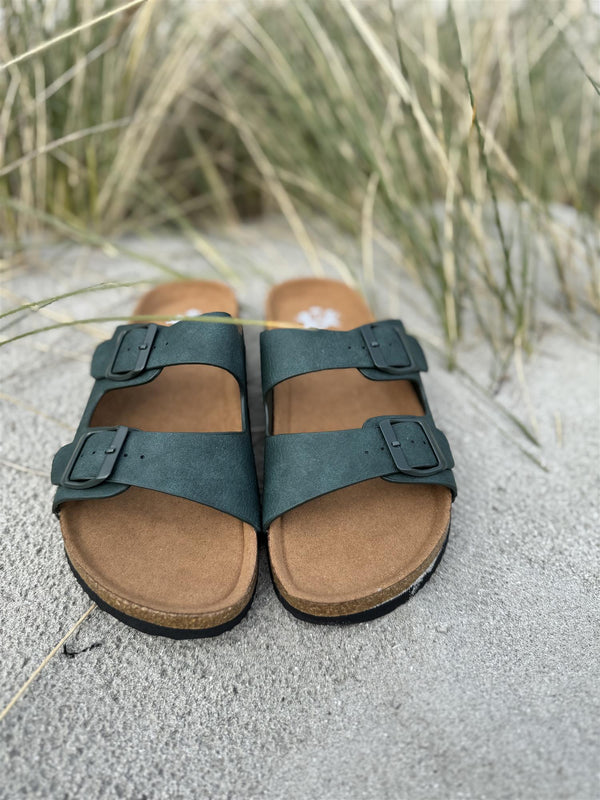 SANDALER Mørkegrønn