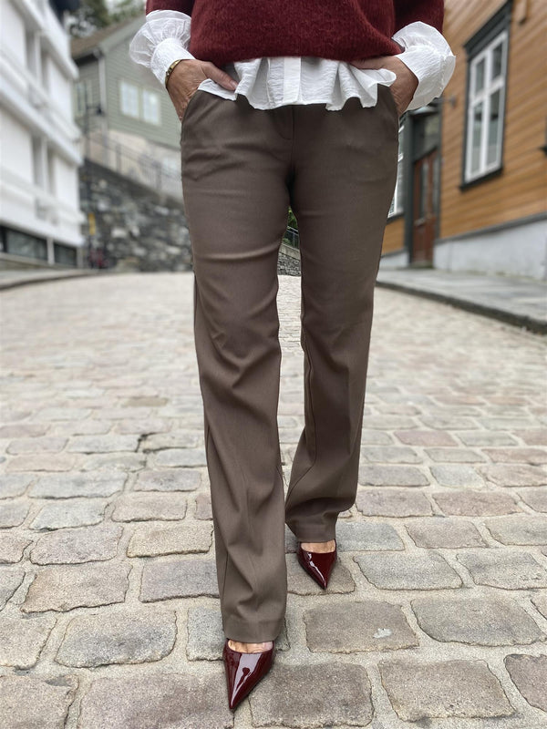 RENO PANT Brun Melert