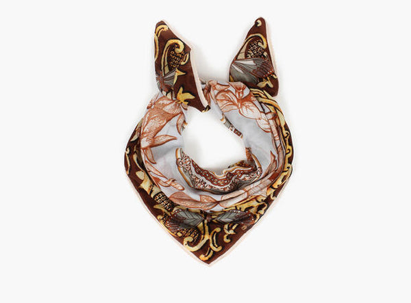 Anna ullskjerf Brun M/Mønster