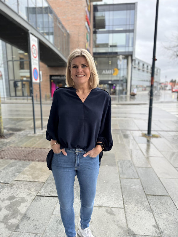 Tulip blouse Mørkeblå