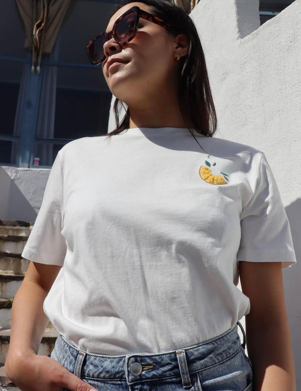 SYBIL ARRI T-SHIRT Hvit