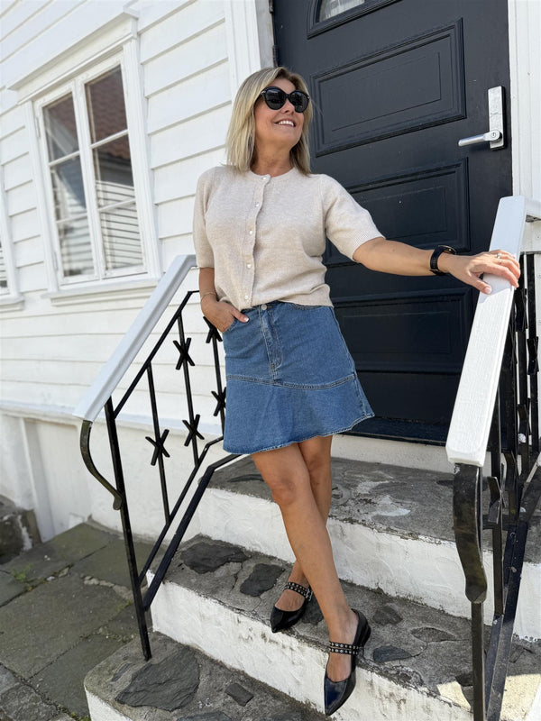 VISEBORA KNIT CARDIGAN Beige