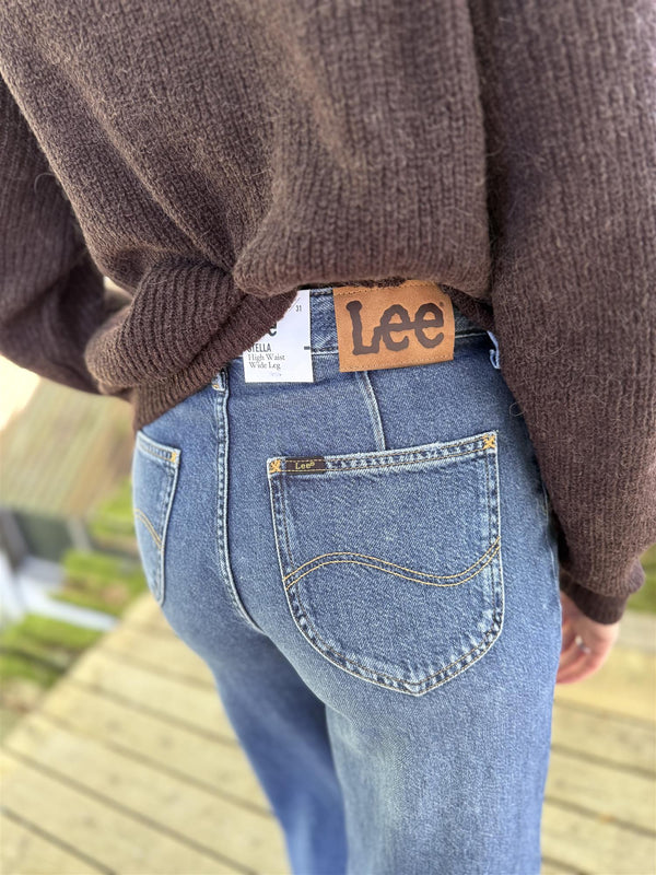 Stella high waist wide leg Medium Jeansblå
