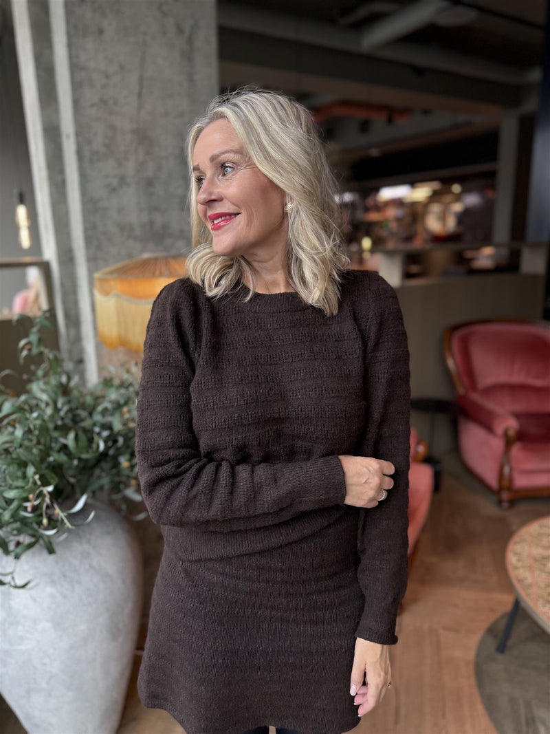 JAYLA KNIT TOP Mørkebrun