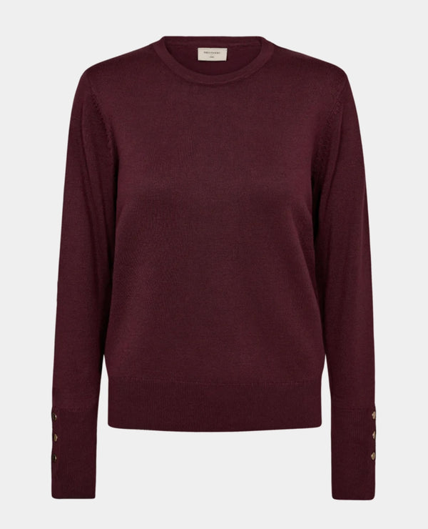 Katie pullover round Burgunder