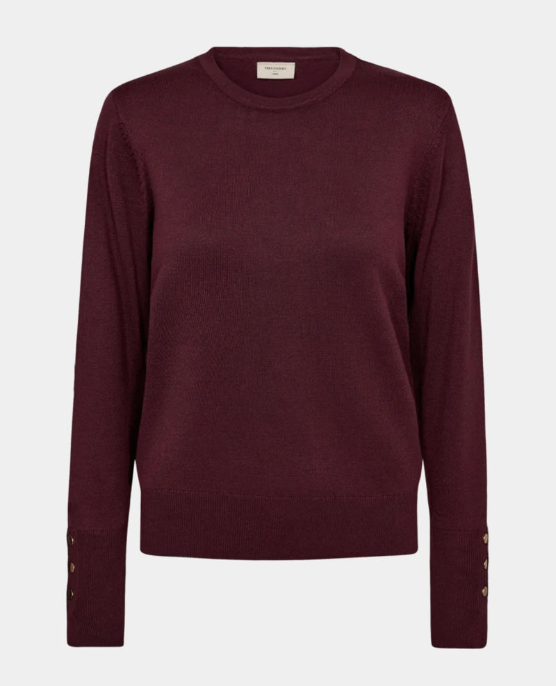 Katie pullover round Burgunder
