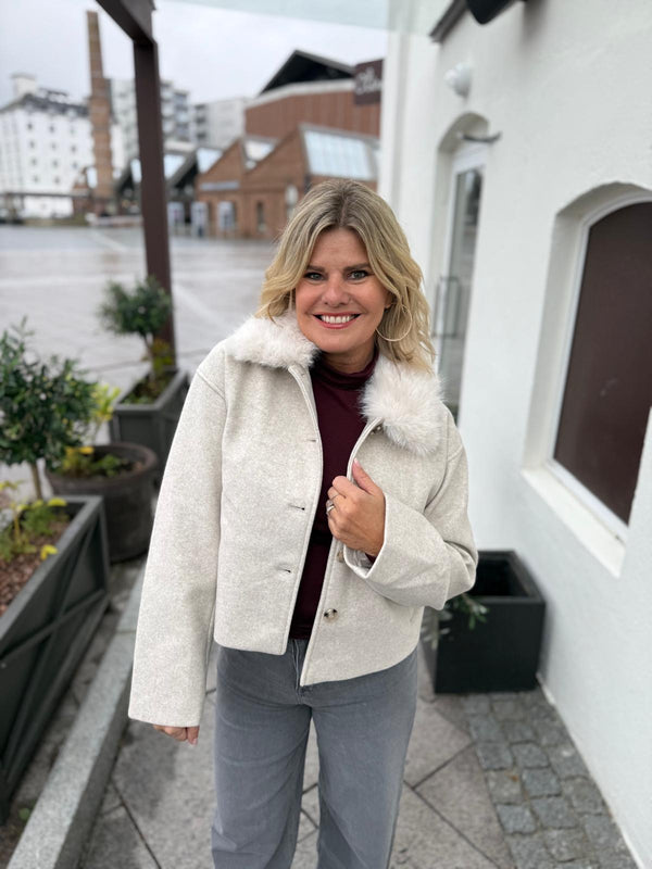 QUNN SHORT JACKET Beige Melert