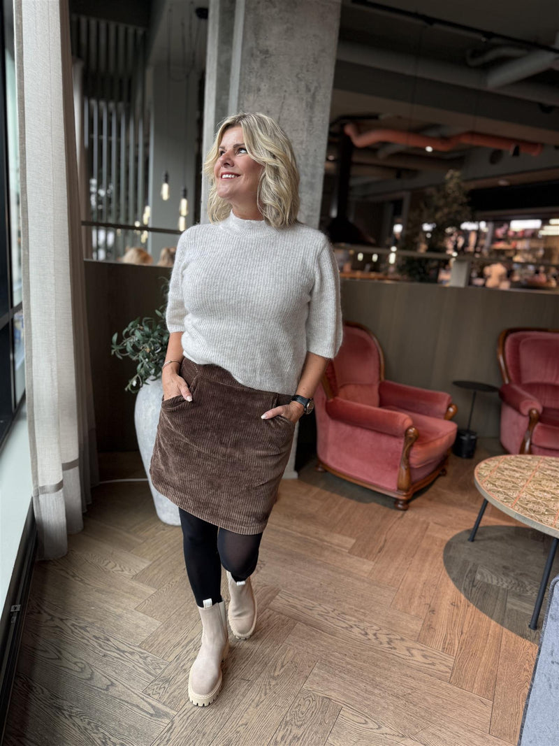 Clara crew-m Beige Melert