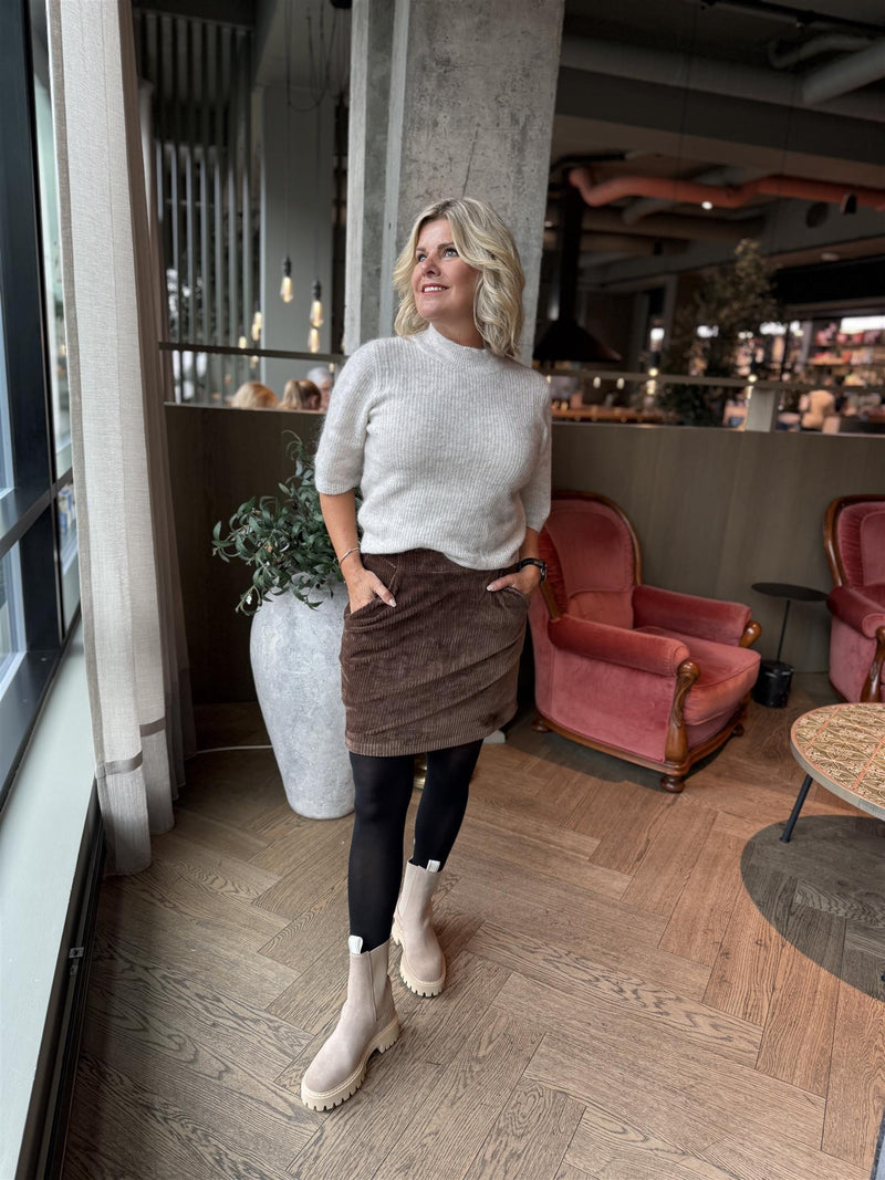 Floriana HW Skirt Brun