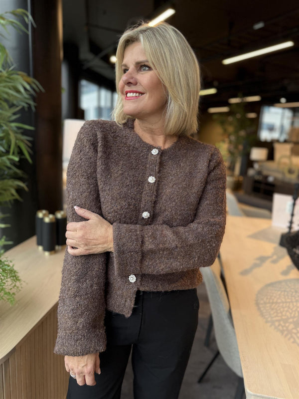 Plyra Knit Cardigan Brun