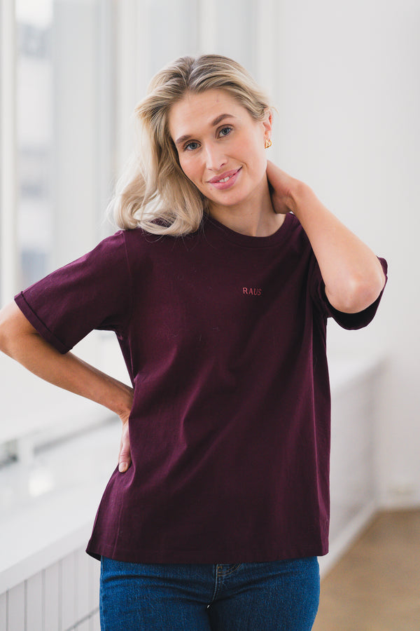 LINN LOGO TEE Burgunder