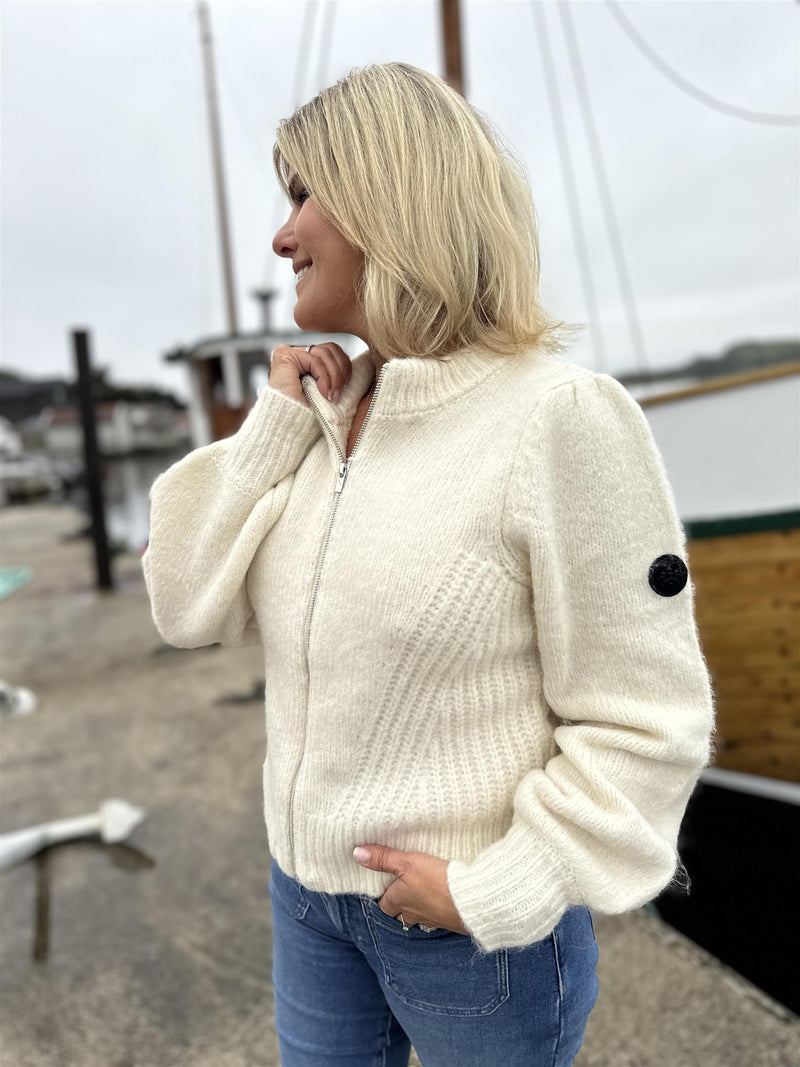 CARDIGAN MED GLIDELÅS Off-White