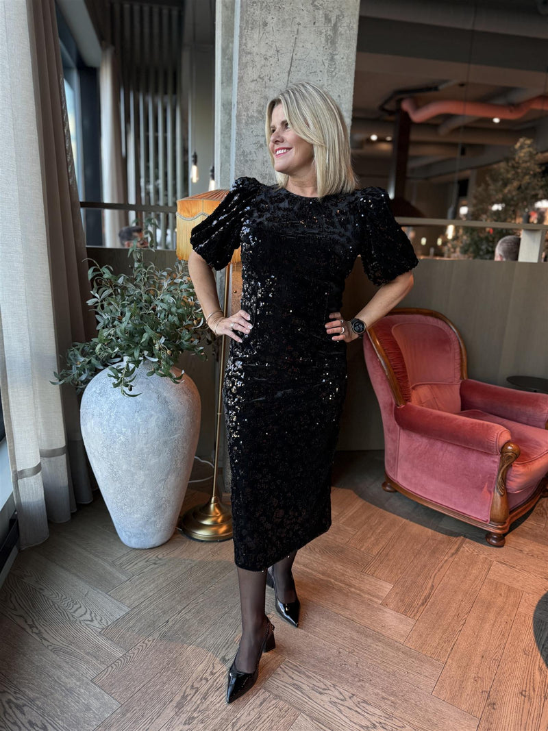 SOFIE 2/4 SEQUIN MIDI DRESS Sort