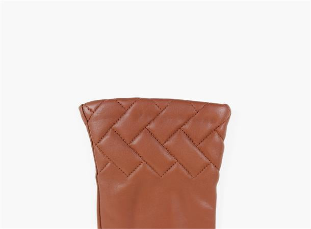 MINA LEATHER GLOVES Cognac