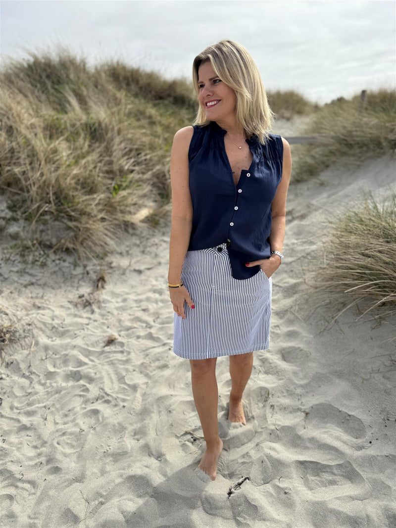 Rexa-skirt Blå Med Striper