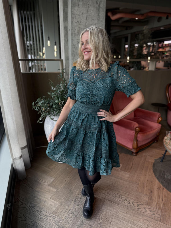 Eloise Lace Flaskegrønn
