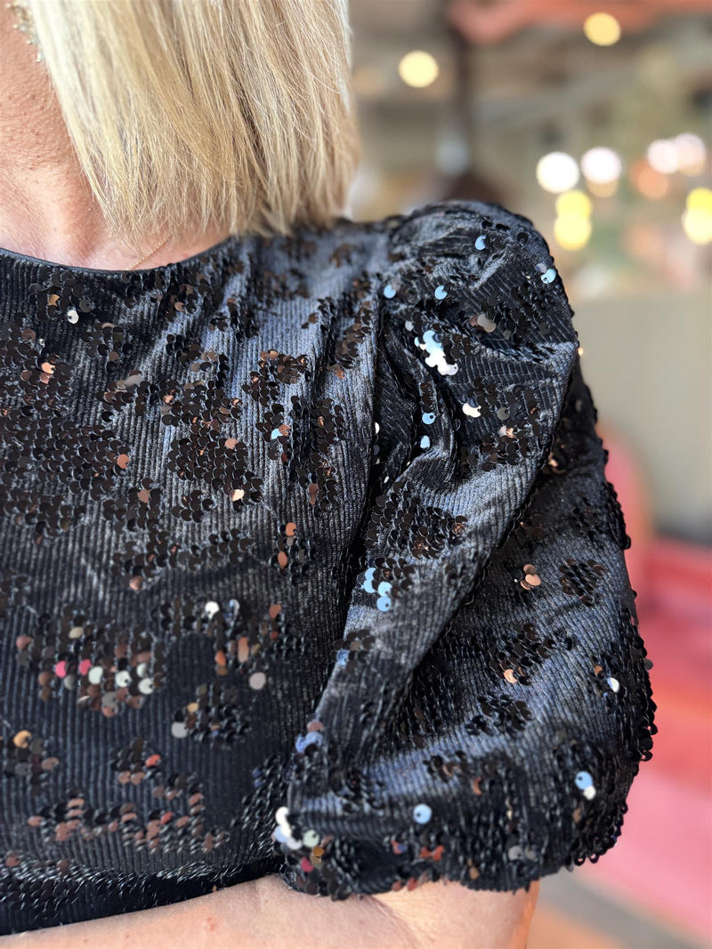 SOFIE 2/4 SEQUIN MIDI DRESS Sort