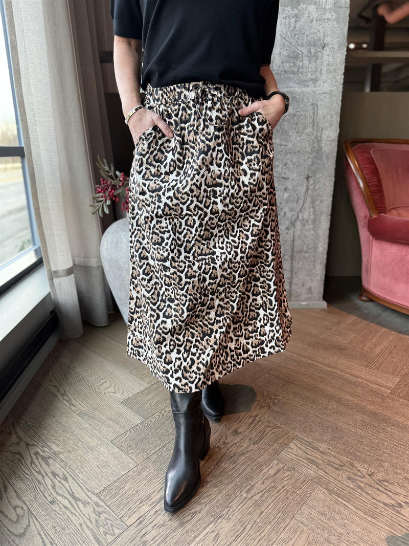 FQMALAY SKIRT Leopard