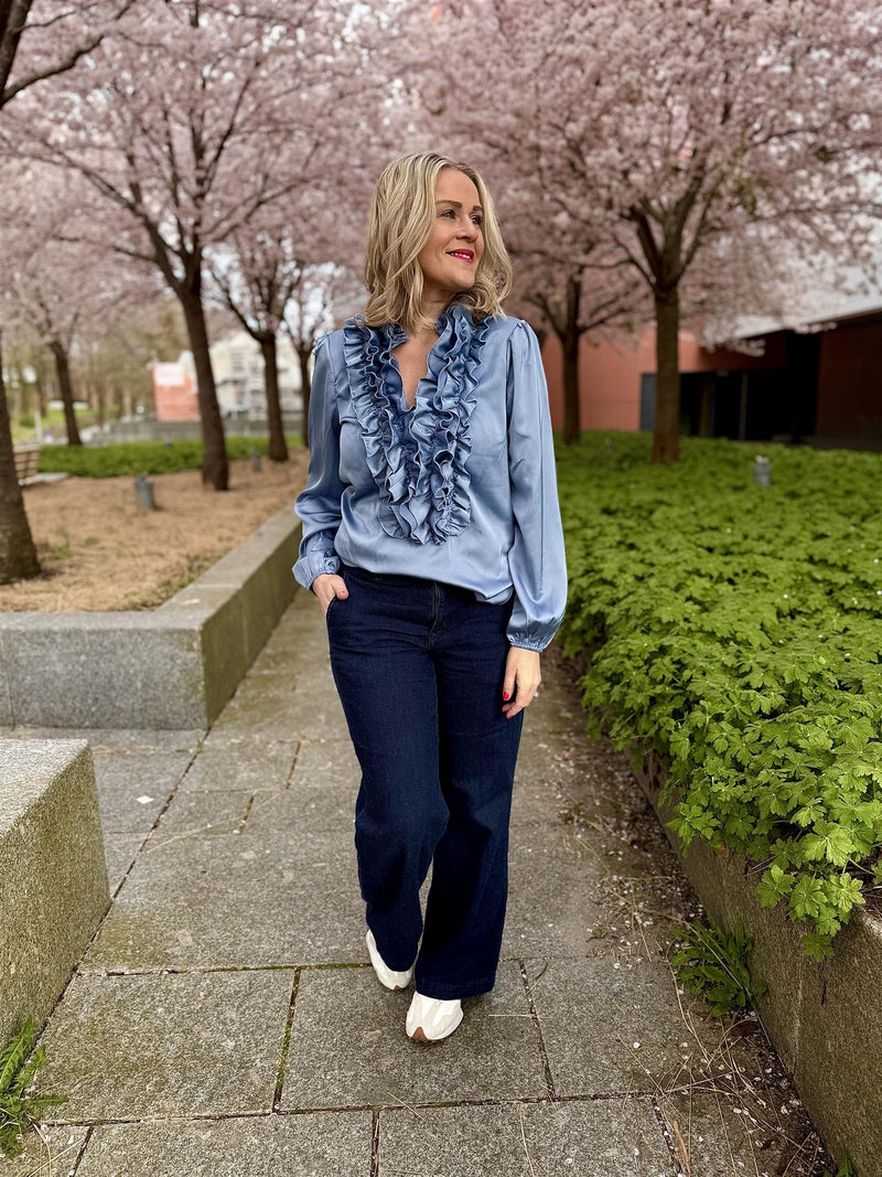 Eira top Jeansblå