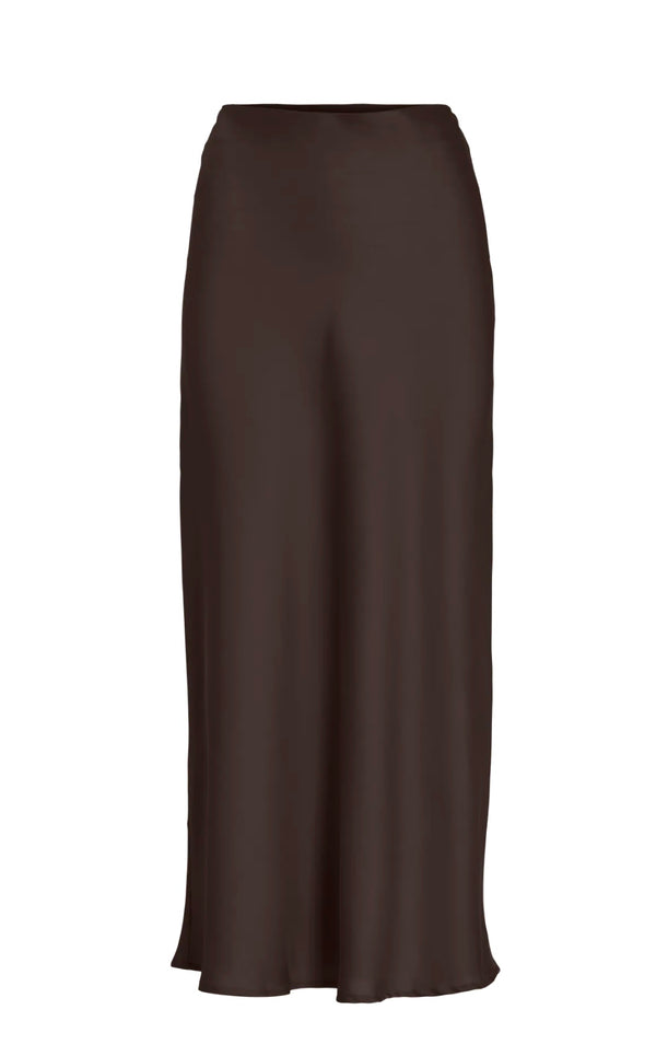 Ellette hw midi skirt Brun