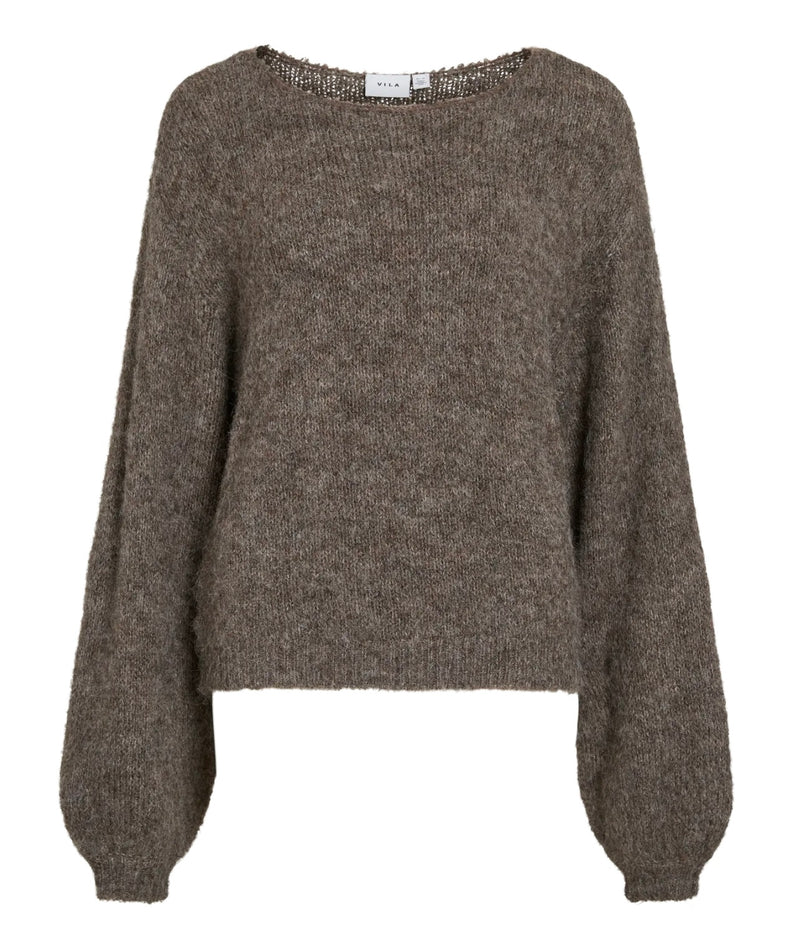 MARLEY KNIT PULLOVER Brun Melert