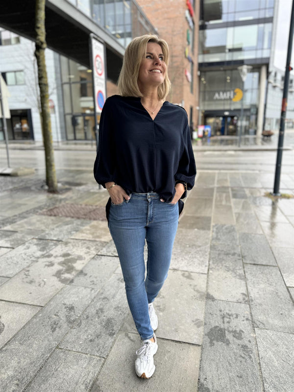 Tulip blouse Mørkeblå