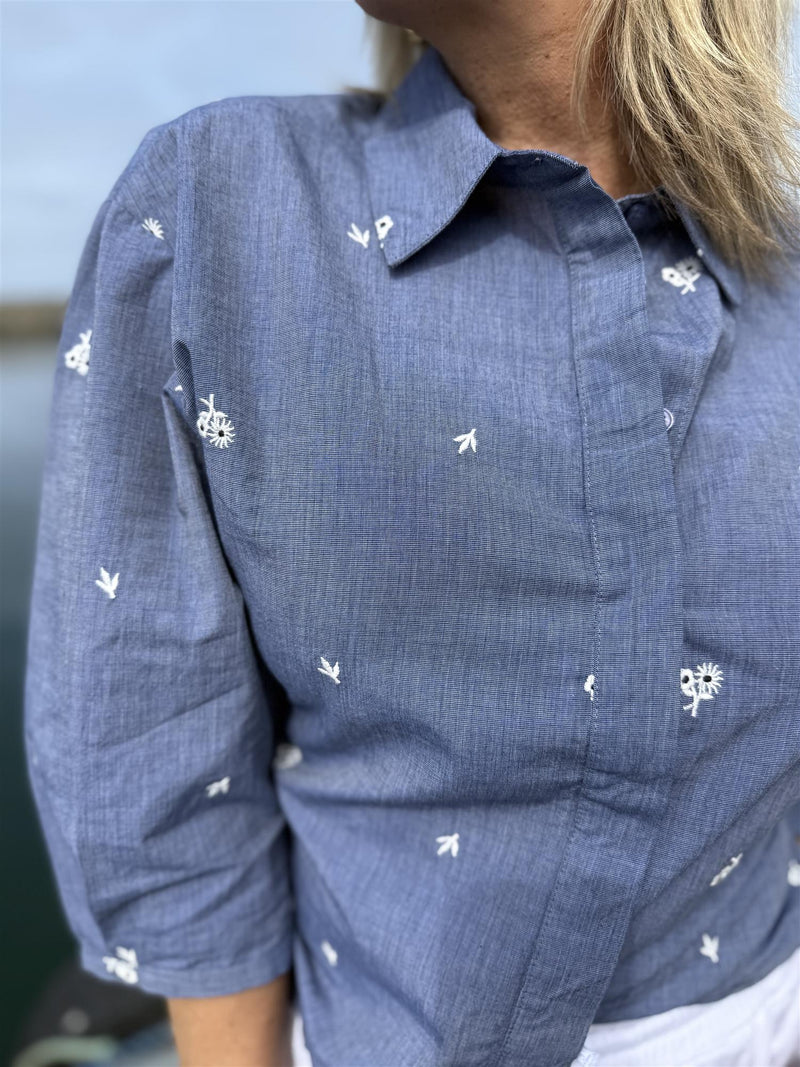 Elly shirt Medium Jeansblå