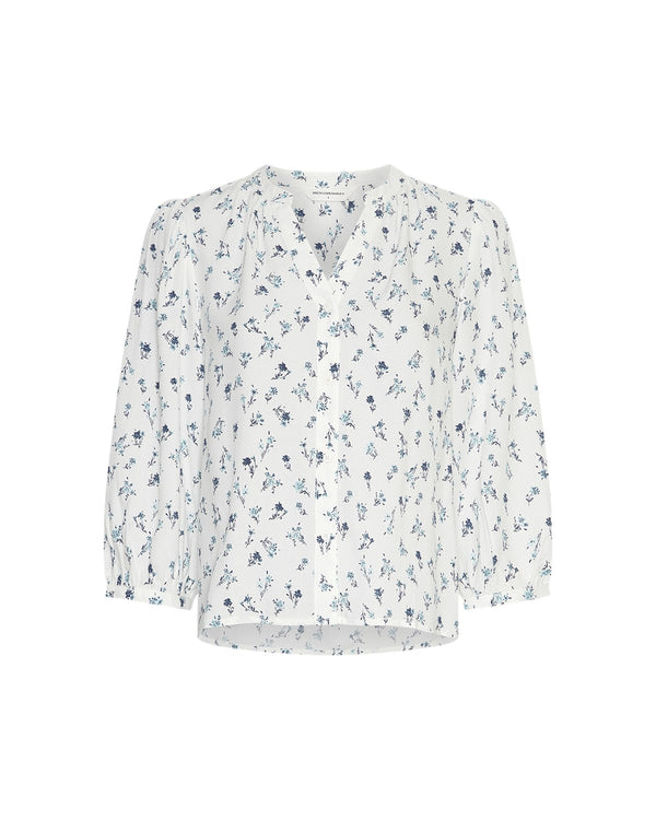 AMELINA 3/4 SHIRT Offwhite Med Blomster