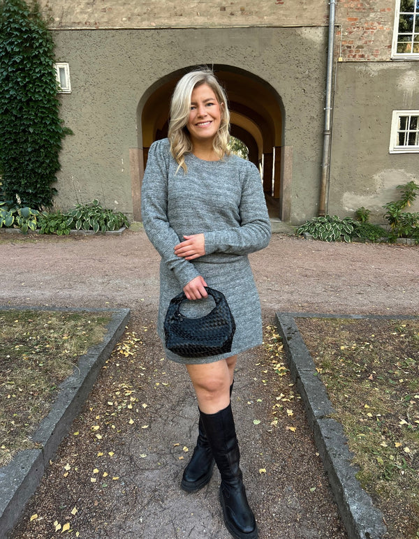 JAYLA KNIT TOP Grå Melert