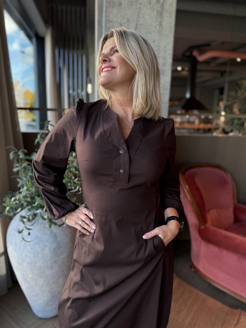 JOJO DRESS Mørk Brun