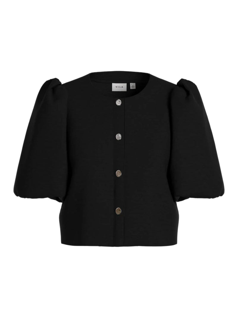 Taliama O-neck short top Sort